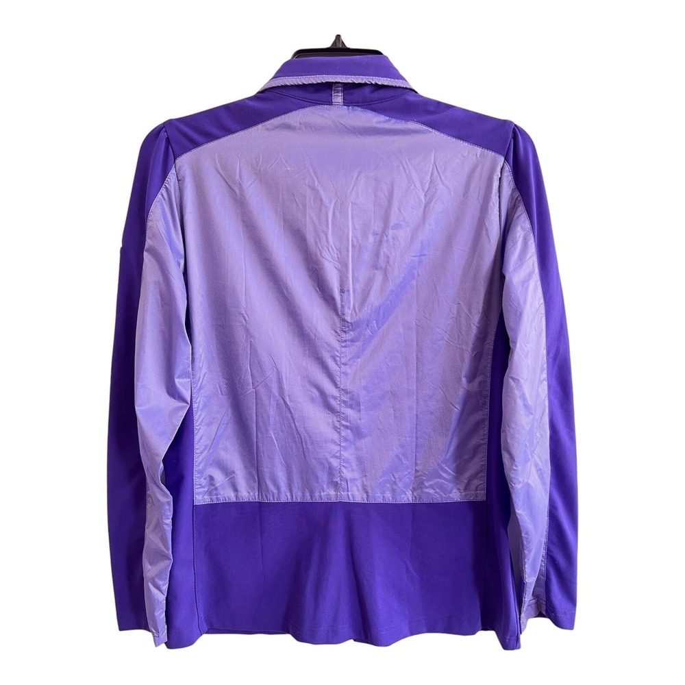 Adidas‎ PGA Golf Jacket Purple ClimaProof Full Zip Women's L - Picture 3 of 3